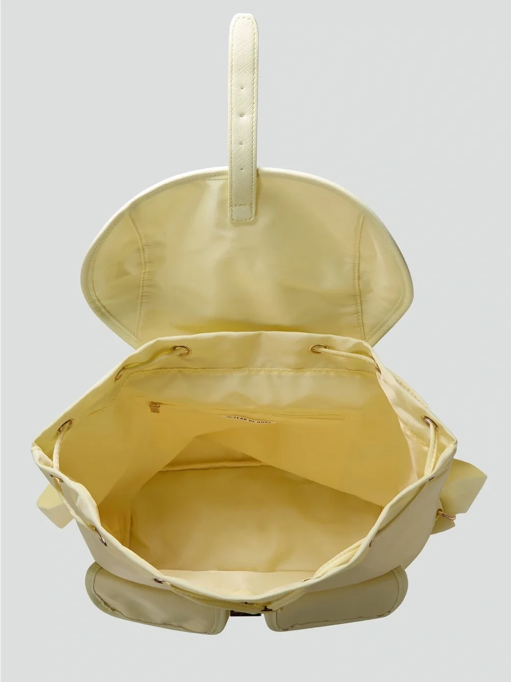 Year of Ours Backpack with Front Pockets- Baby Yellow . Rose Gold Hardware NWT